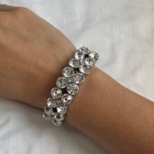Elegant Silver Crystal Bracelet